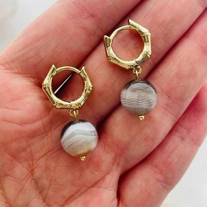 Серьги из ботсванского Агата