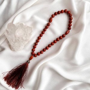 Четки из кирпичной Яшмы (33 бусины)