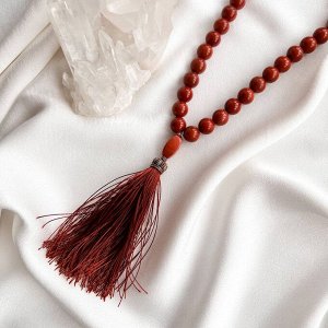 Четки из кирпичной Яшмы (33 бусины)