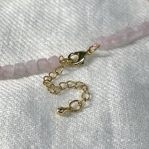Бусы из Розового кварца огранка