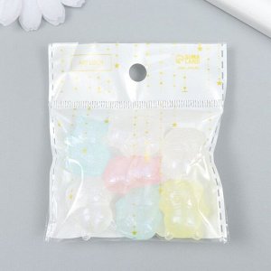 Бусины пластик "Манеки-нэко-. Цветные, полупрозрачные" набор 25 гр МИКС 1,3х2,1х2,7 см