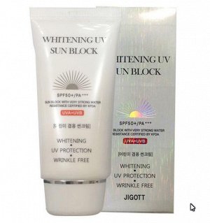 Jigott Whitening UV Sun Block SPF 50+++ Водостойкий солнцезащитный крем 70 мл