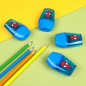 Точилка пластиковая, синяя, «Человек-паук»