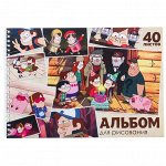 Альбом для рисования А4, 40 листов, гребень, Гравити Фолз 9431569