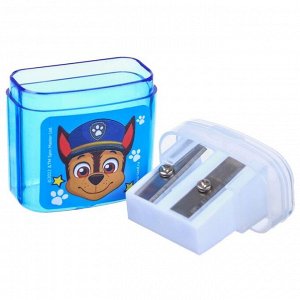 Точилка пластиковая с контейнером, двойная, МИКС, PAW PATROL