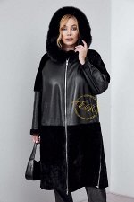 Дублёнка из силки и мериноса для женщин