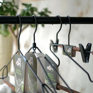 Вешалка "Loft black" металл.дерево для брюк и юбок 32х2,8х12,7см, цв.черный