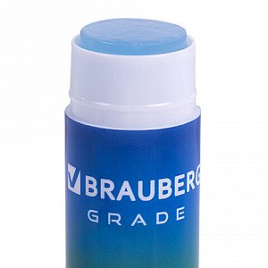 Клей-карандаш в градиентном корпусе BRAUBERG GRADE, 21 г, PVP-основа, ассорти