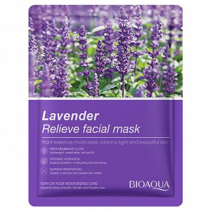 Тканевая маска с лавандой Bioaqua Lavender Relieve Facial Mask 25 г