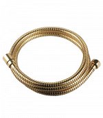 LE8037B-Gold &quot;Аксессуары&quot; Шланг душевой двухзаг. 1,5 м, TURN-FREE лат., покрытие &quot;золото&quot;, блистер