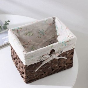 Корзина для хранения плетёная ручной работы Доляна «Веточки», 19x15x14.5 см, коричневая