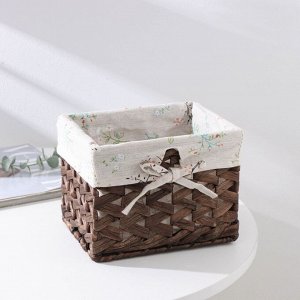 Корзина для хранения плетёная ручной работы Доляна «Веточки», 19x15x14.5 см, коричневая