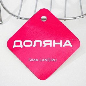 Мыльница на ножках Доляна «Сибарит», 12x9.5x4 см, хромированная