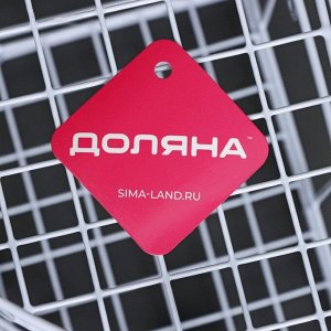 Полка для ванной Доляна, угловая, двухъярусная, 20x20x33 см, белая