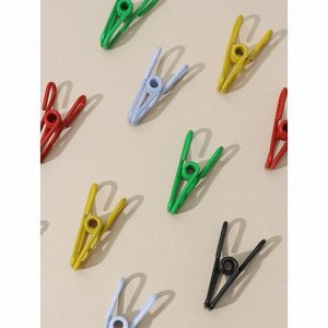 Прищепки для белья Доляна, 5.5x2.9x1.9 см, 10 шт., МИКС