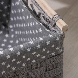 Корзина для хранения плетёная ручной работы Доляна, 41*30*20 см, цвет МИКС