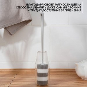 Ёрш для посуды поролоновый Raccoon «Зебра», 32x5 см