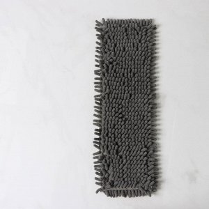 Доляна Насадка для плоской швабры, 43×13 см, 80 гр, микрофибра букли, цвет серый