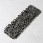 Насадка для плоской швабры, 43×13 см, 80 гр, микрофибра букли, цвет серый