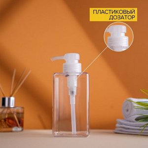 Дозатор для мыла Доляна, 500 мл, 6,5x15,5 см, прозрачный