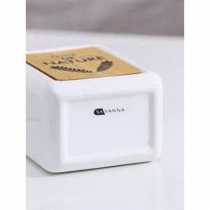 Дозатор для мыла SAVANNA «Природа», 350 мл, белый