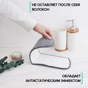 Насадка для швабры, 40×13 см, микрофибра, цвет серый