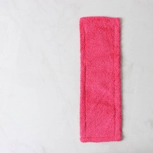 Насадка для плоской швабры, 42×12 см, 60 гр, микрофибра, цвет розовый