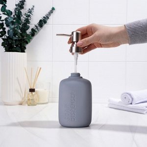 Дозатор для жидкого мыла SAVANNA Soft, 420 мл, цвет серый