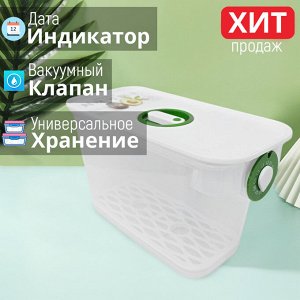 Вакуумный контейнер с дата-индикатором QiFiY Storage Container / 21,5 x 10,5 x 13 см