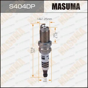Свеча зажигания Masuma Double Platinum PZFR6R с платиновым электродом, арт. S404DP