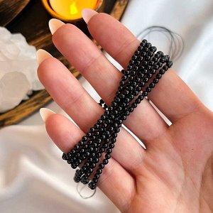 Бусины для украшений из черного Турмалина "Шерл"