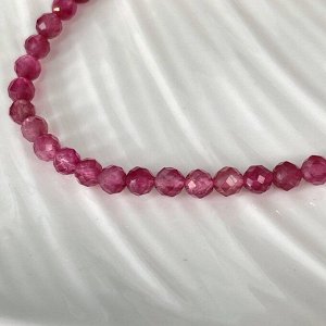 Бусы из розового Турмалина огранка