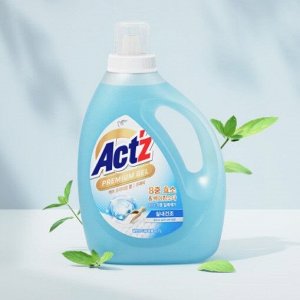 Гель для стирки концентрированный для удаления стойких пятен с ароматом мяты ACT'Z Premium Gel Fresh 2,7л, бутылка