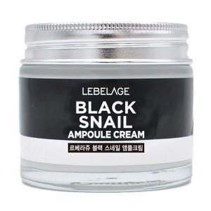 Концентрированный крем для лица с муцином черной улитки LebelAge Black Snail Ampoule Cream, 70мл