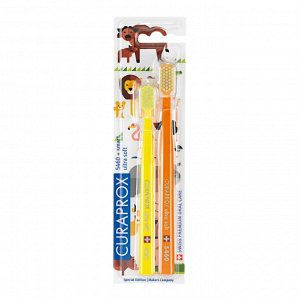Набор зубных щеток CURAPROX CS 5460 + CS smart  Duo Animal Family Edition
