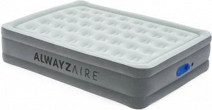 Кровать надувная BESTWAY AlwayzAire, с насосом / 2030 х 1520 * 460 мм