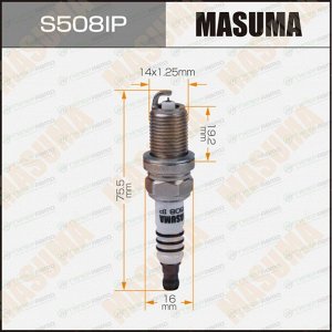 Свеча зажигания Masuma Iridium+Platinum PFR8S8EG (94460) с платиновым и иридиевым электродом, арт. S508IP