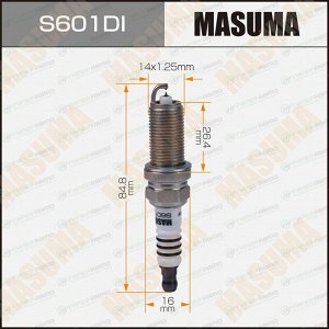 Свеча зажигания Masuma Double Iridium DILFR6D11 с иридиевым электродом, арт. S601DI