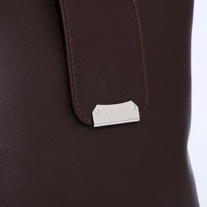 Сумка кросс-боди L-Craft на молнии, наружный карман, цвет коричневый