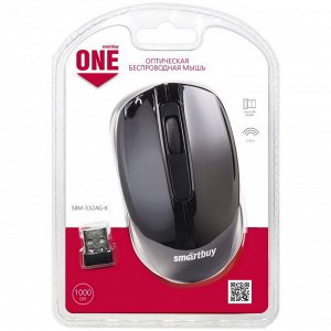Мышь Smartbuy ONE 332AG-K black USB (беспроводная)