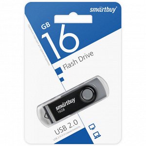 Накопитель Flash Smartbuy 16Gb Twist Black (SB016GB2TWK)