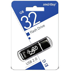 Накопитель Flash Smartbuy 32Gb Glossy series Black (SB32GBGS-K)
