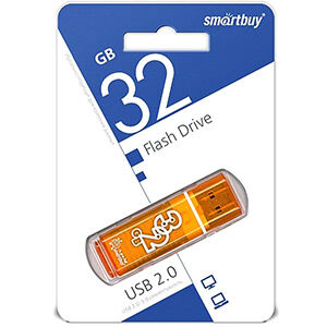 Накопитель Flash Smartbuy 32Gb Glossy series Orange (SB32GBGS-Or)