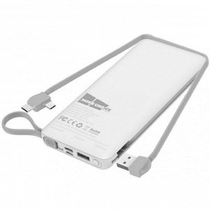 Резервный аккумулятор More choice PB42S-10 10000 mAh USB (2.1A) + Type-C (2.1A) White