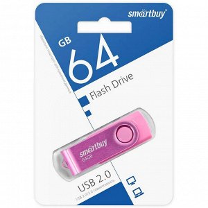 Накопитель Flash Smartbuy 64Gb Twist Pink (SB064GB2TWP)