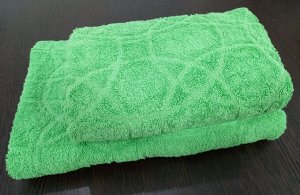 Полотенце махровое Жаккард 70*140 см цвет Классический зеленый