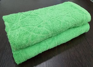 Полотенце махровое Жаккард 70*140 см цвет Классический зеленый
