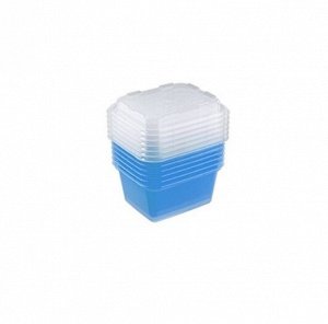 "Zip" Mini" Набор контейнеров для заморозки 6шт. 11,8х9,8х6,6см  цв.джинс