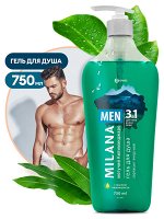 Milana MEN гель для душа Могучий Килиманджаро с маслом лемонграсса 750 мл НОВИНКА