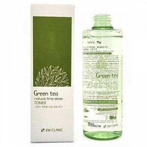 3W Тонер для лица , зеленый чай "Green Tea Natural Time Sleep Toner" 300 мл